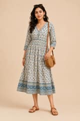 Block-print cotton dress