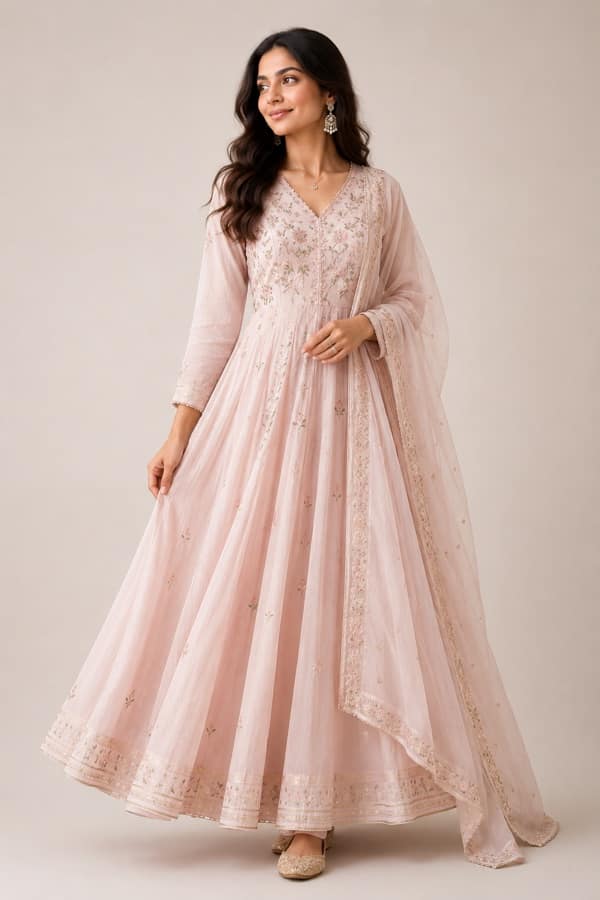 Elegant pastel anarkali