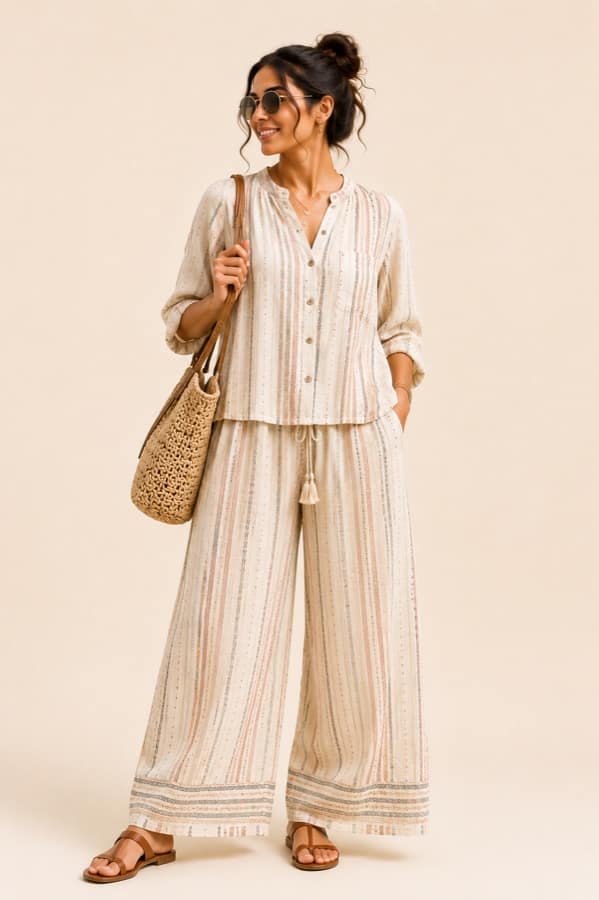 Handloom cotton co-ord