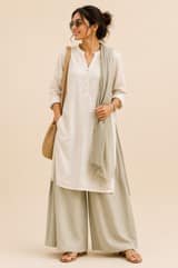 Linen kurta with palazzo