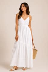 White lakeside maxi dress