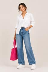 White shirt with denim