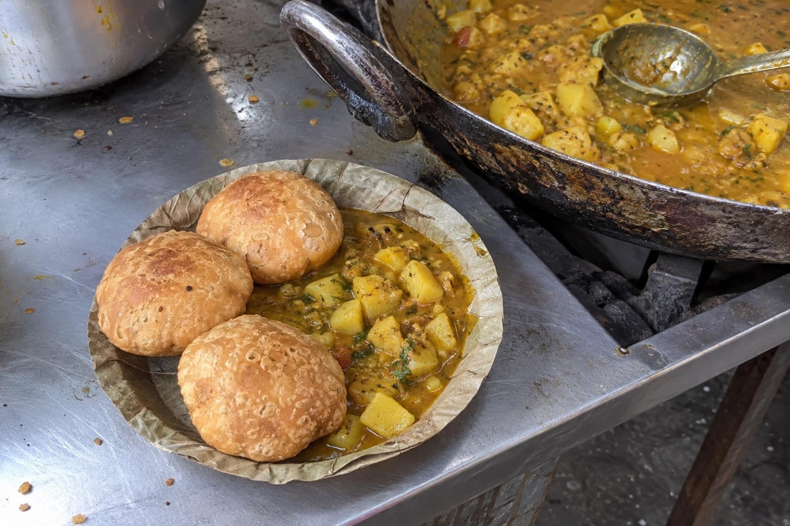 Kachori with Aloo Sabzi