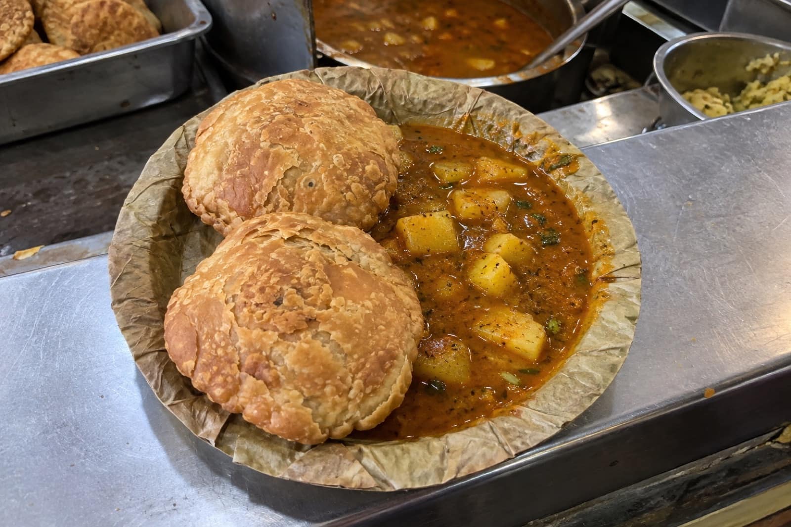 Kachori with Sabzi