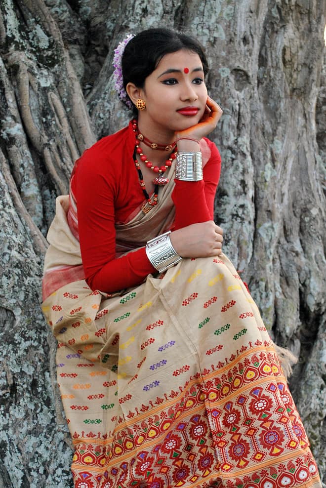 Mekhela Chador (Muga silk)