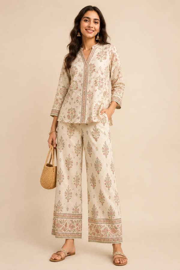 Cotton Indo-western co-ord