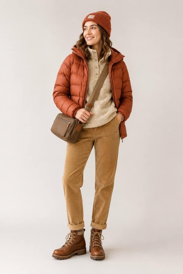 Down jacket & fleece