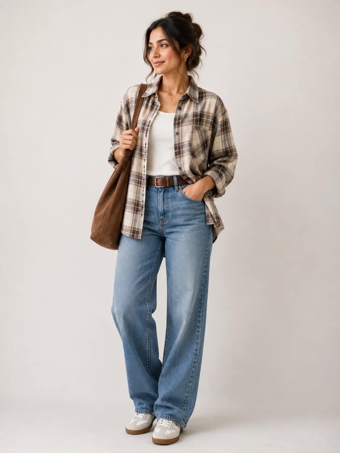 Flannel & jeans