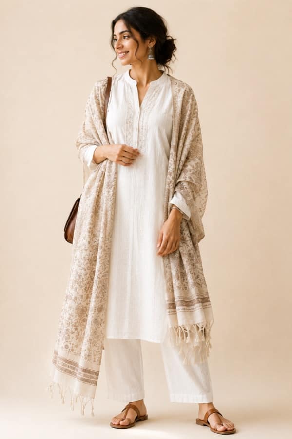 Kurta with shawl
