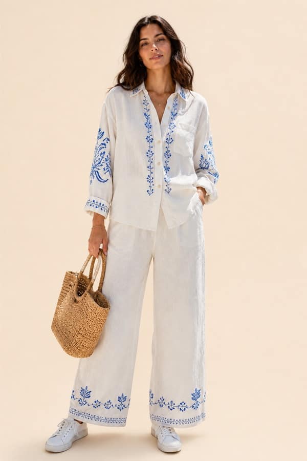 Linen coastal set