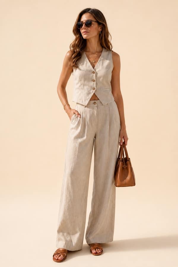 Linen coastal set