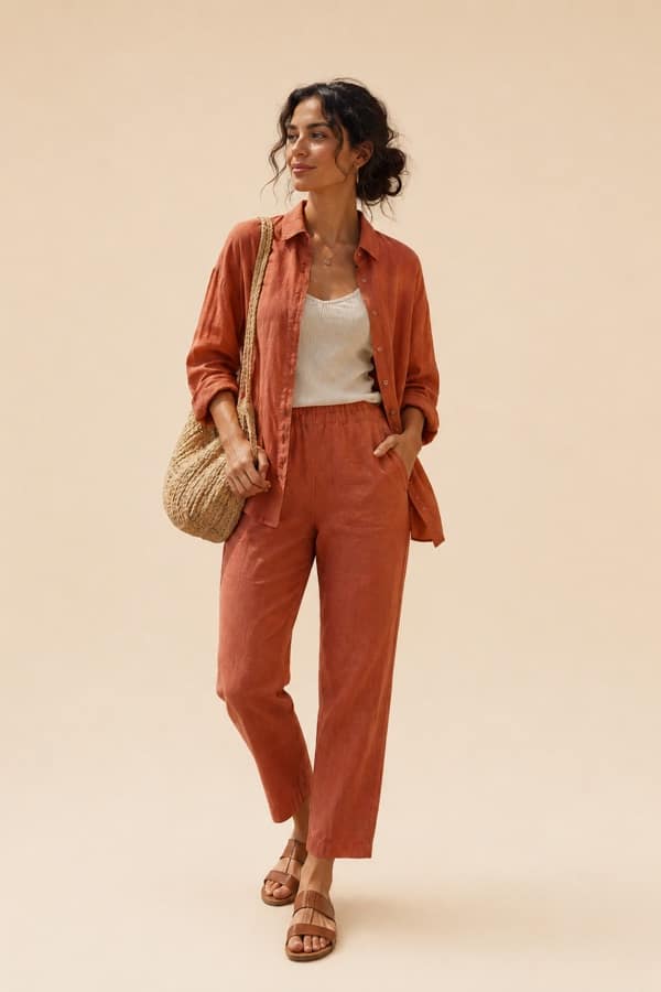 Linen coastal set