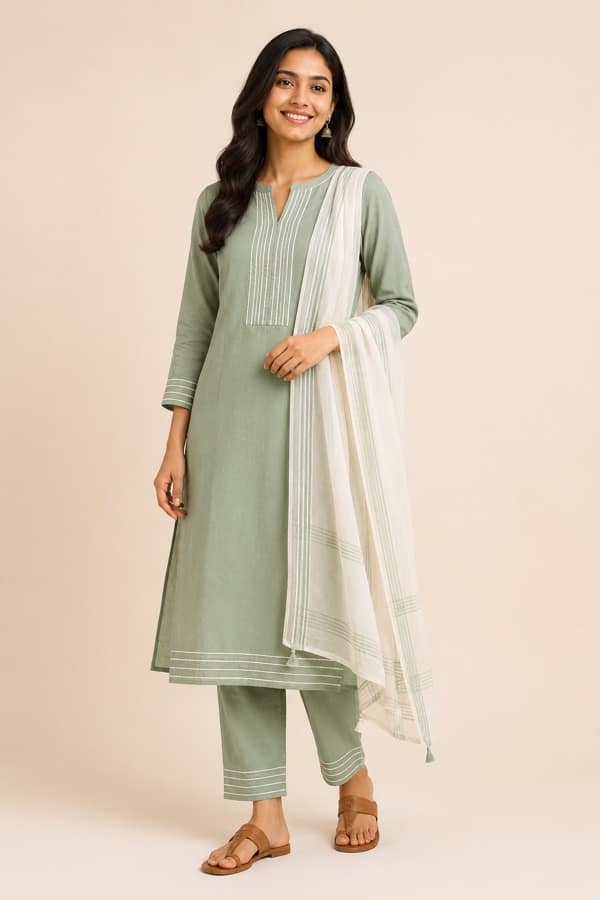 Modest cotton kurta set